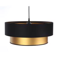 Závesná lampa Dorina, čierna/zlatá Ø 50 cm