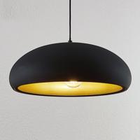 Kovová závesná lampa Gerwina, čierno-zlatá