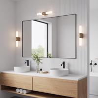 LED svetlo Helva Double Basic, drevený dekór