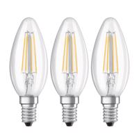 LED sviečková žiarovka E14 4W filament 2 700K 3 ks