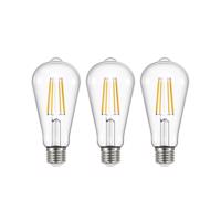 LED žiarovka číra E27 3,8W 2700K 806lm sada 3