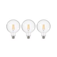 LED žiarovka číra E27 G125 3,8W 2700K 806lm 3er