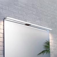 LED zrkadlové svetlo Triga IP44, chróm, 80 cm, 3 000 K