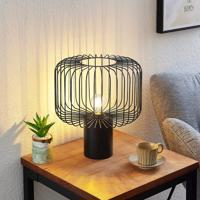 Lindby Vatiki stolná lampa, klietkové tienidlo