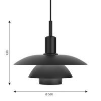 Louis Poulsen PH 5/5 závesné čierna CCT Bluetooth