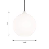 Louis Poulsen Wohlert sklenená závesná lampa Ø35cm