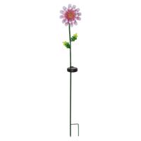 Solárne LED svietidlo Pink Daisy v tvare kvetiny