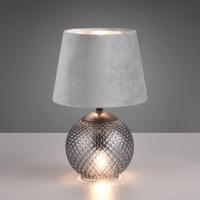 Stolová lampa Jonna sklo/zamat, sivá