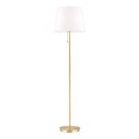Textilná stojacia lampa Ludwig, starožitná mosadz