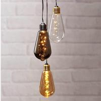 Vintage dekoračná LED lampa Glow s časovačom, dym